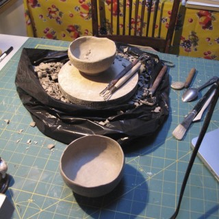 Creation Process: Hand Carved Raku Tea Bowls